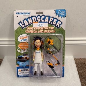 Progressive landscaper flo auto insurance action figure toy collectible NIP